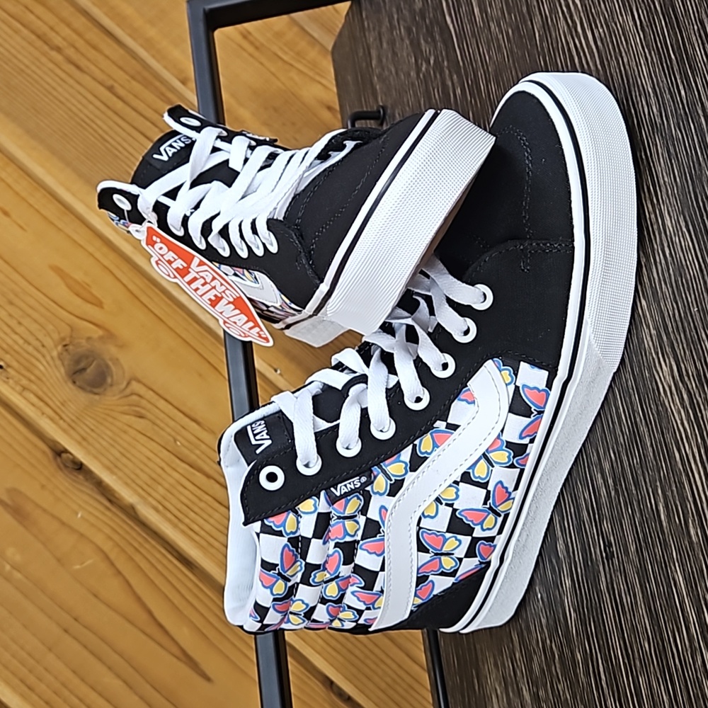 NEW Womens VANS Filmore Hi Butterfly Checkerboard Mult - Multiple Sizes